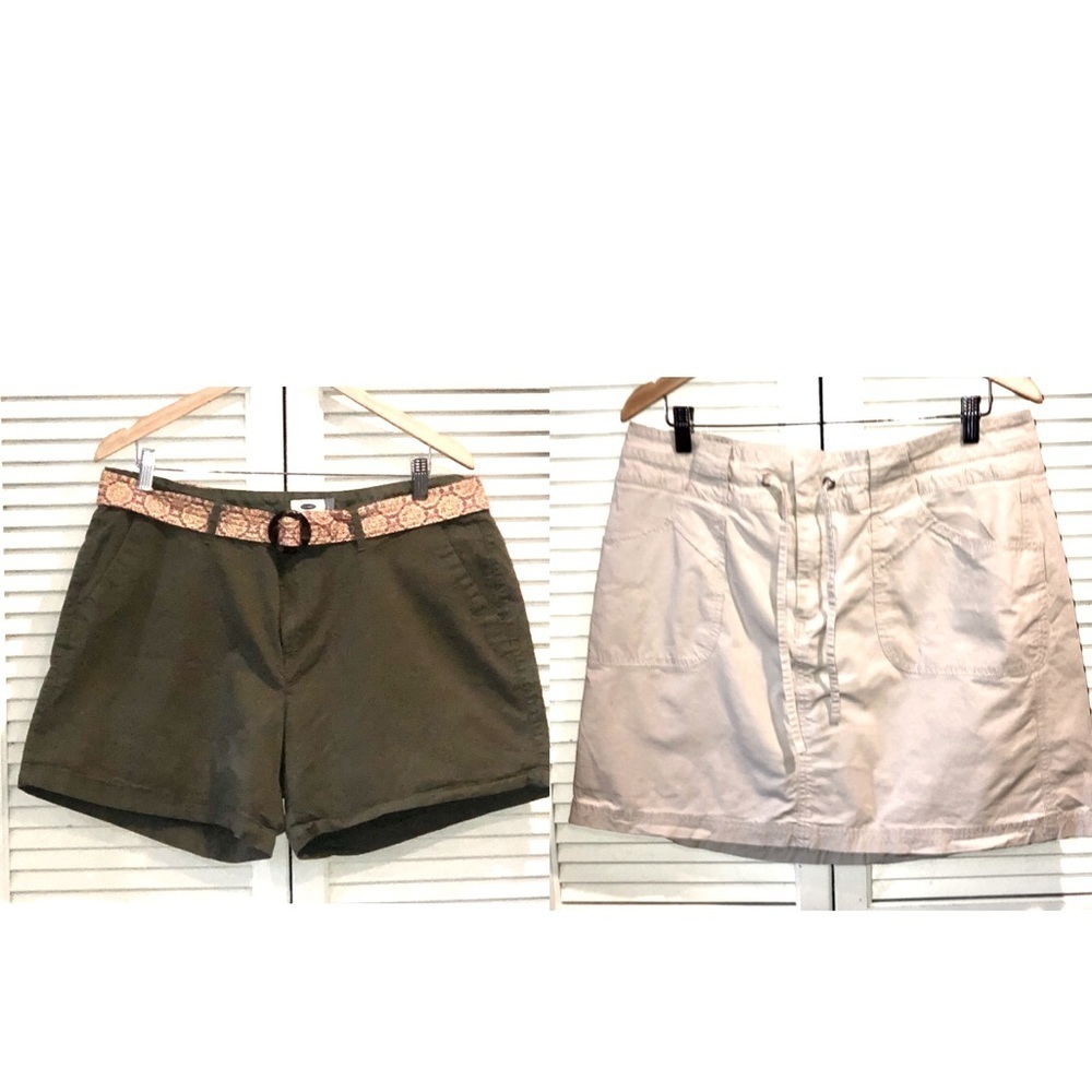 Old Navy Green Shorts and Venezia Khaki Skort size 16